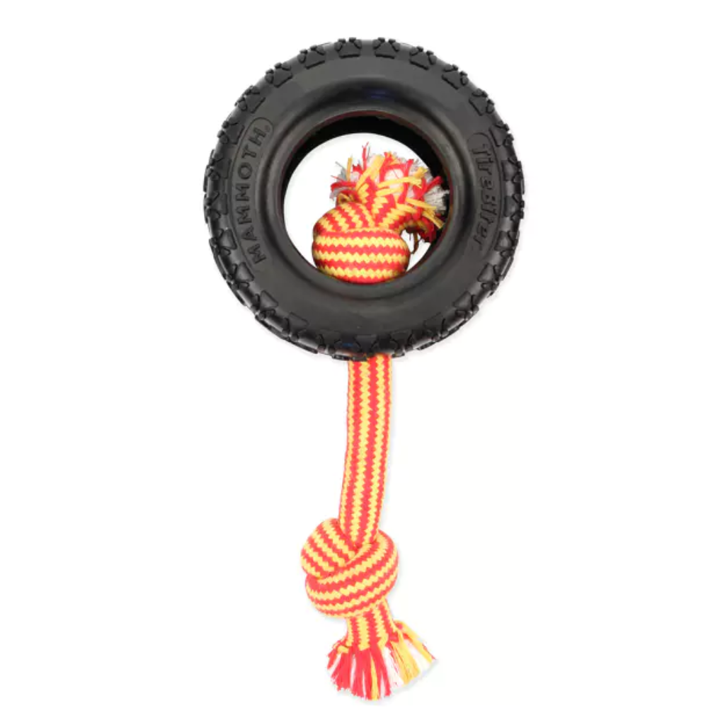 Mammoth Tirebiter II with Rope Large Dog Toy