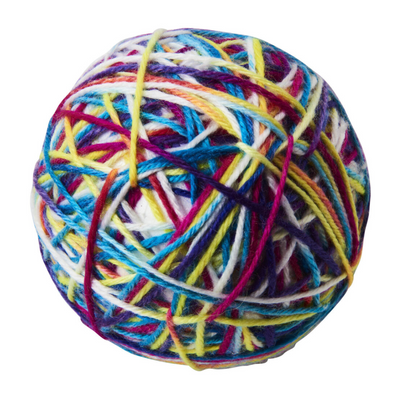 SPOT Sew Much Fun Yarn Ball 3.5" Cat Toy