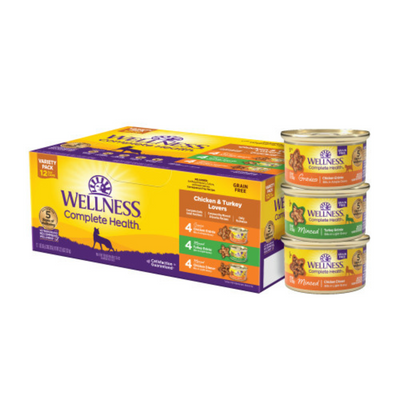 Wellness Complete Health Chicken & Turkey Lovers Variety Pack Cat Cans