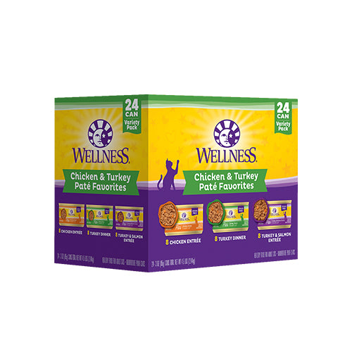 Wellness Complete Health Chicken & Turkey Variety Pack Wet Cat Food 12 Pack