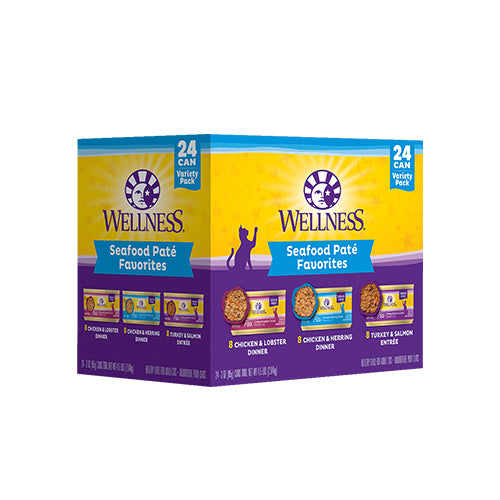 Wellness Complete Health Seafood Pâté Variety Pack Wet Cat Food 12 Pack