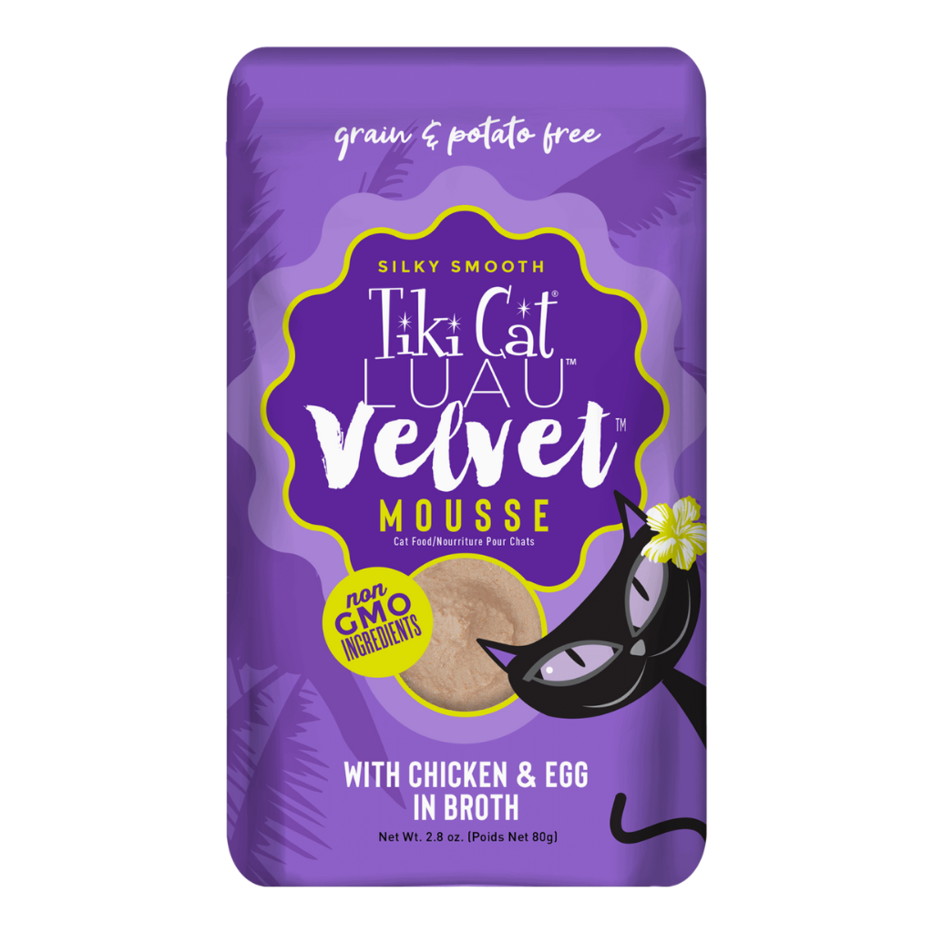 Tiki Cat Velvet Mousse - Chicken & Egg in Broth Cat Pouch