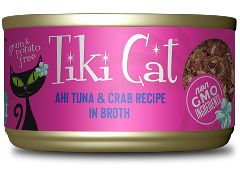 Tiki Cat Hana Grill Ahi Tuna & Crab in Broth Cat Can