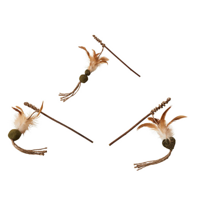 SPOT Naturals Silver Vine Teaser Wand Assorted Cat Toy