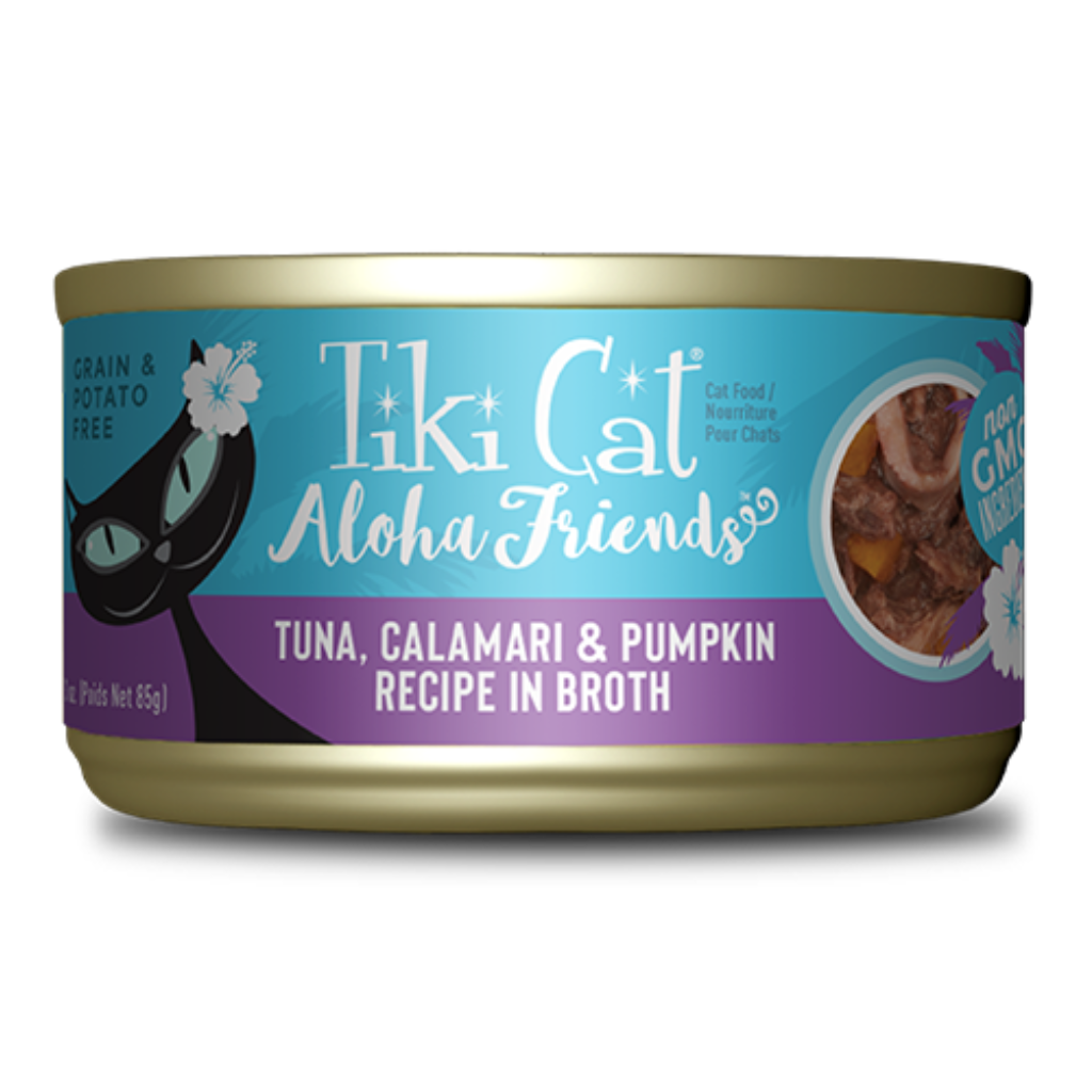 Tiki Cat Aloha Friends - Tuna, Calamari & Pumpkin Cat Can