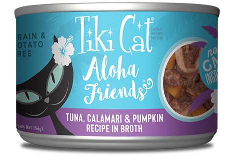 Tiki Cat Aloha Friends Tuna With Calamari & Pumpkin Cat Can