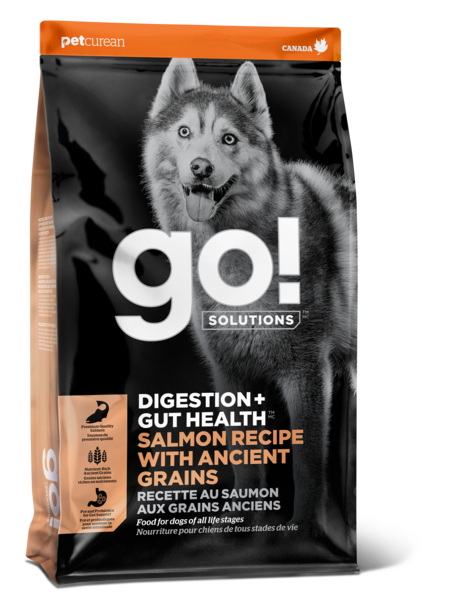 Go! Solutions Digestion and Gut Healthy Salmon Recipe with Ancient Grains Dog Food