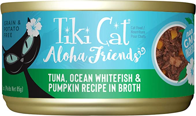 Tiki Cat Aloha Friends Tuna, Ocean Whitefish & Pumpkin