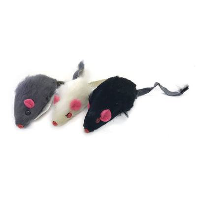 Multipet Fur Mice Assorted Cat Toy