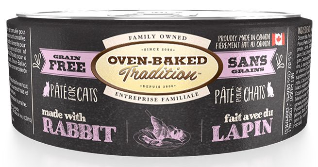 Oven-Baked Tradition Cat Can Grain-Free Pate - Rabbit