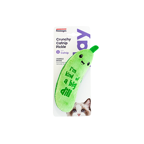 Petstages Crunchy Pickle Kicker Dental Cat Toy