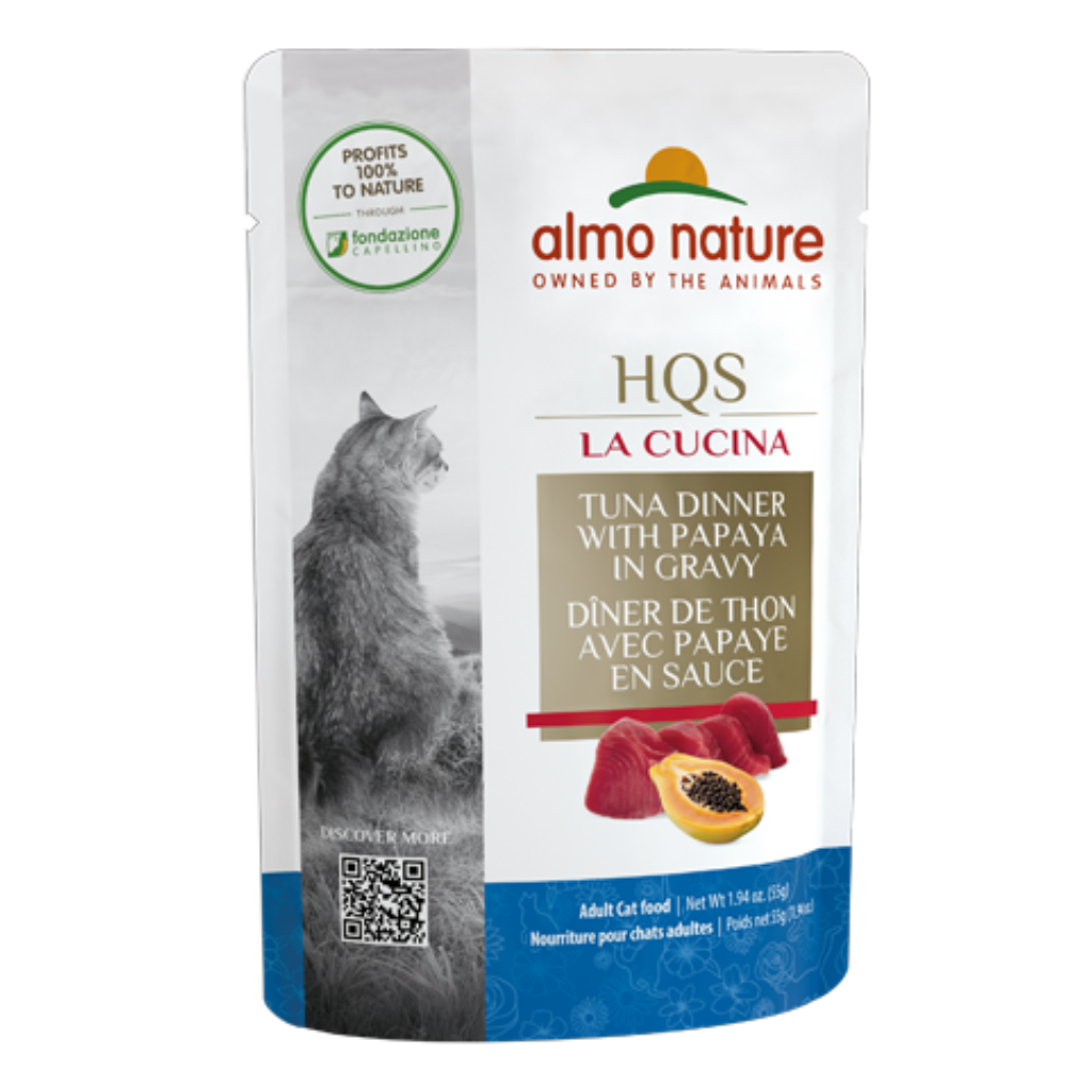 Almo Nature HQS La Cucina -  Tuna with Papaya in Gravy Cat Pouch