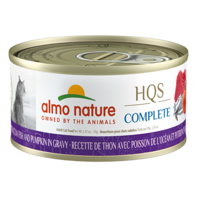 Almo Nature HQS Complete - Tuna Recipe with Ocean Fish and Pumpkin in Gravy Cat Can