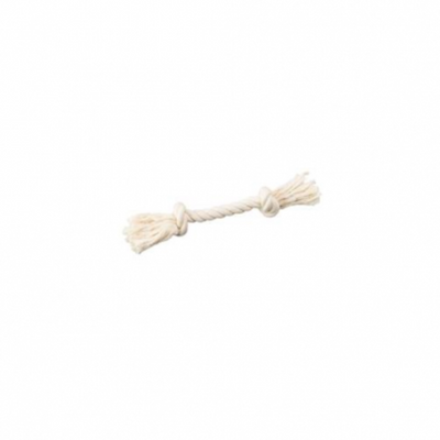 Multipet 2-Knot White Rope 6" Small Dog Toy