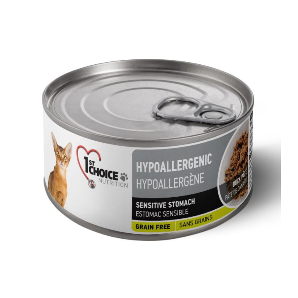 1st Choice Adult Hypoallergenic Grain Free Duck Pate Cat Can