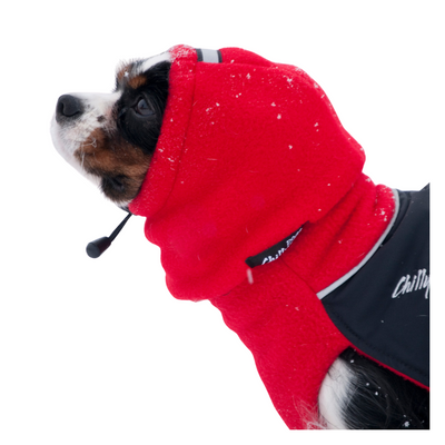 Chilly Dog Head Muff Dog Ear Warmer - Red