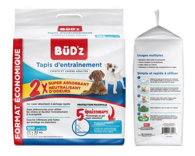 Bud'Z Disposable Puppy Pads 22"x22"