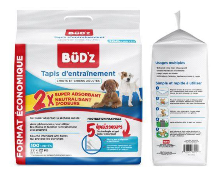 Bud'z Disposable Training Pads 100 Pack