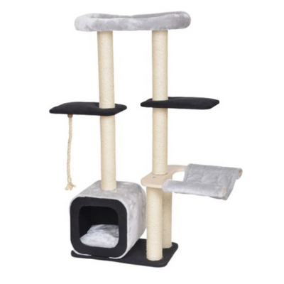 Bud-Z Cat Tree Olympe With Hammock Condo And Rope - Grey