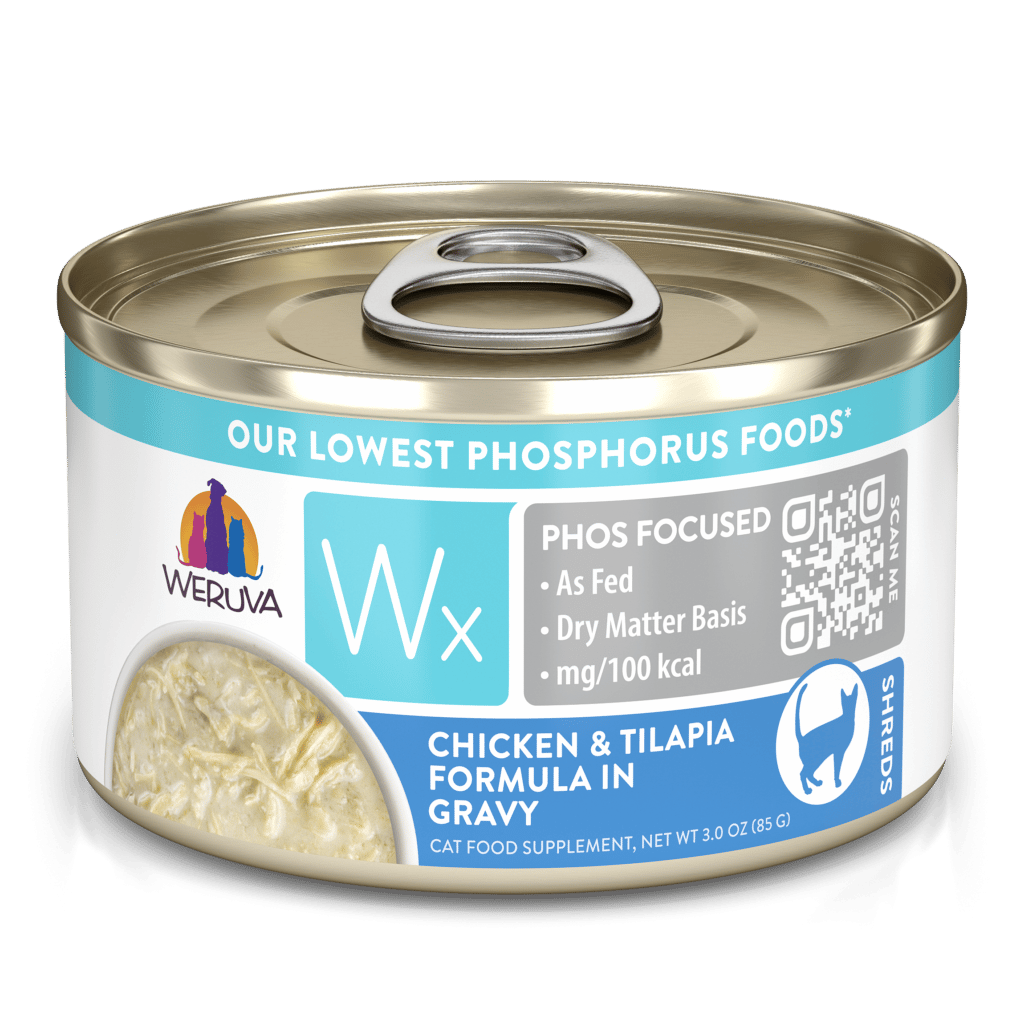 Weruva WX Phos Focused Chicken & Tilapia Formula in Gravy Cat Can