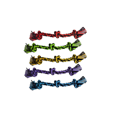 Multipet Nuts for Knots 3-Knot Rope Assorted Colors 15" Dog Toy