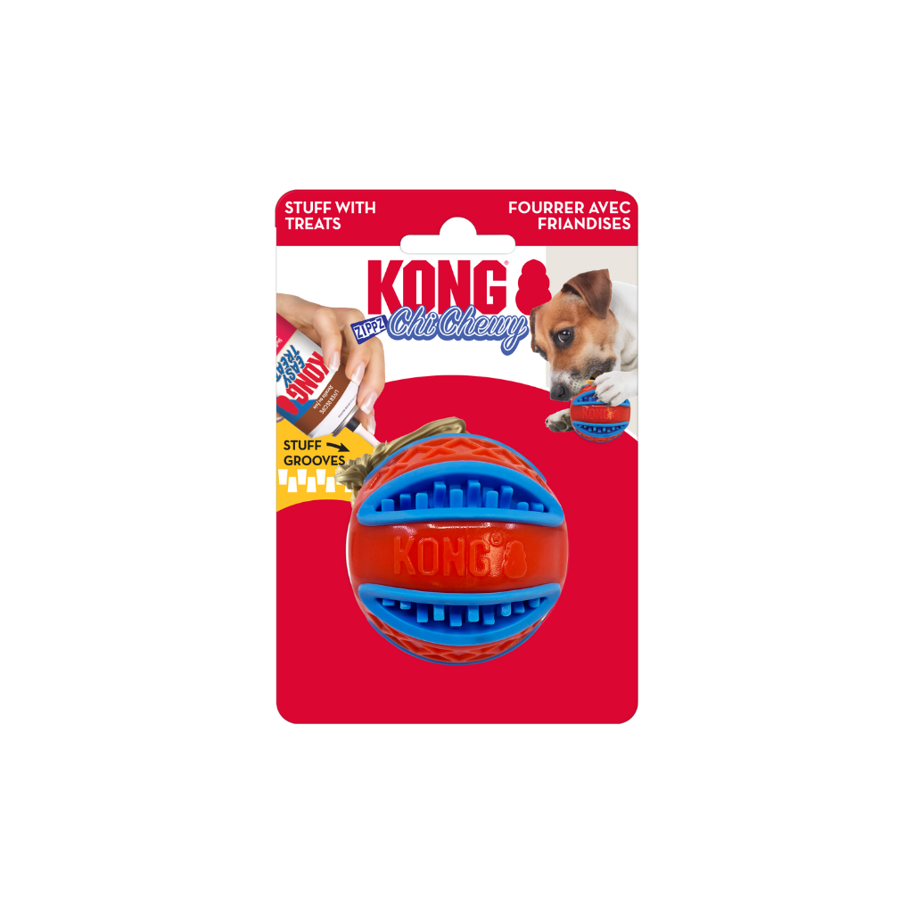 KONG ChiCewy Zippz Ball Medium Dog Toy