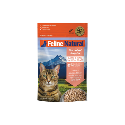 Feline Natural Lamb & King Salmon Feast Freeze-Dried Cat Food