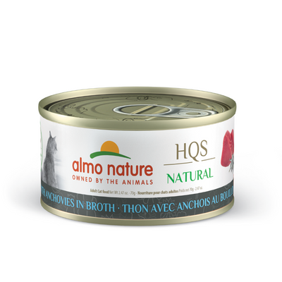 Almo Nature HQS Natural - Tuna with Anchovies in broth Cat Can