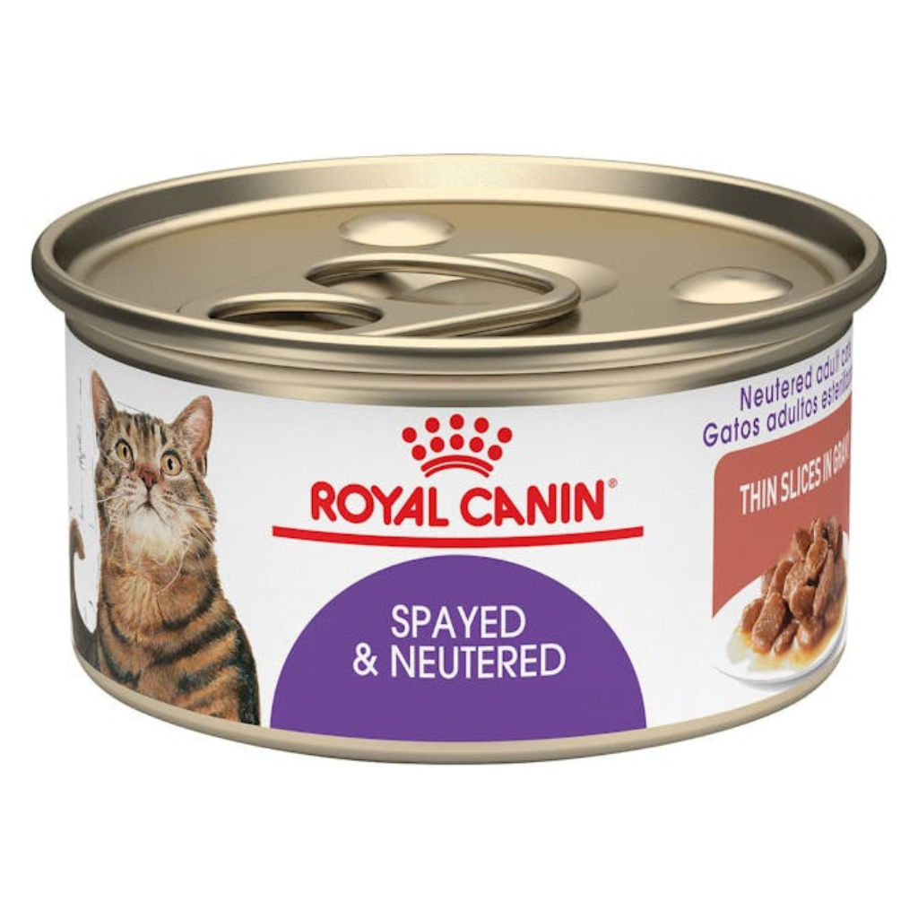 Royal Canin Spayed & Neutered Thin Slices in Gravy Cat Can