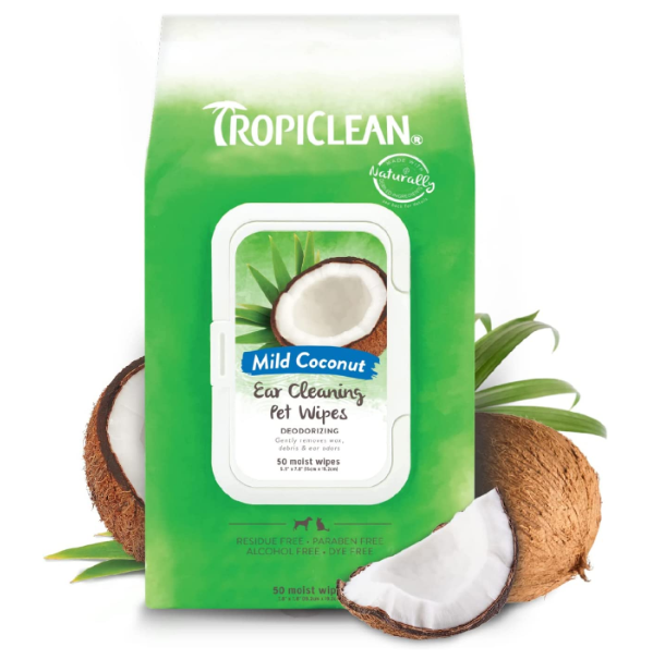 Tropiclean Ear Cleaning Wipes - Coconut 50ct