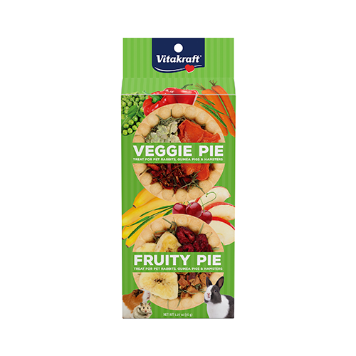 Vitakraft Veggie & Fruity Pie Treat for Rabbits, Guinea Pigs & Hamsters (2 Pack)