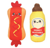 HugSmart Hot Dog &amp; Mustard Cat Toys - 2 Pack