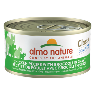 Almo Nature Classic Complete - Chicken Recipe with Broccoli in gravy Cat Can