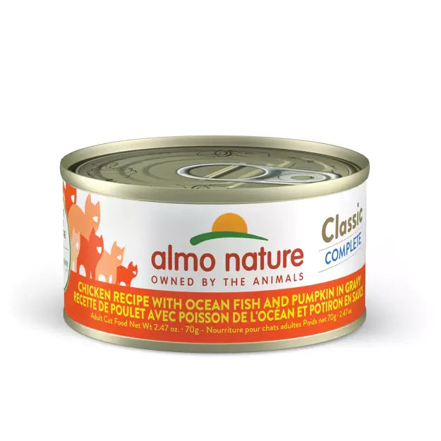 Almo Nature Classic Complete Chicken w/Fish in Gravy Cat Can