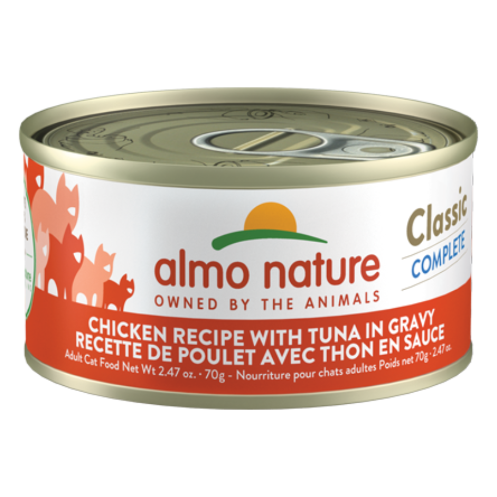 Almo Nature Classic Complete - Chicken Recipe with Tuna in gravy Cat Can