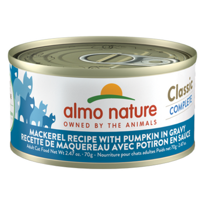 Almo Nature Classic Complete - Mackerel Recipe with Pumpkin in gravy Cat Can