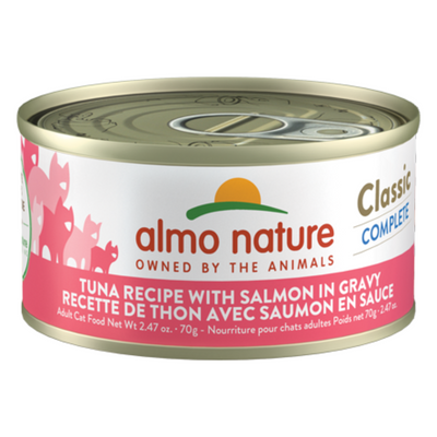 Almo Nature Classic Complete - Tuna Recipe with Salmon in gravy Cat Can