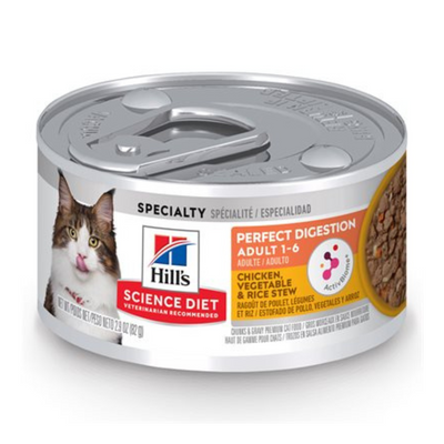 Hill's Science Diet Perfect Digestion Chicken Vegetable & Rice Stew Cat Can