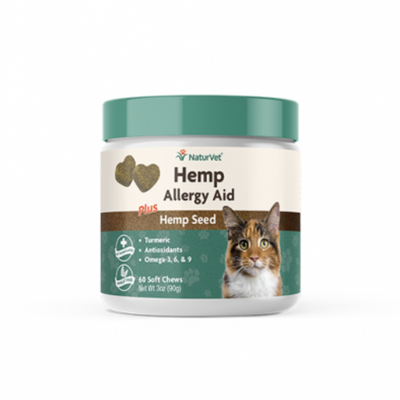 NaturVet Hemp Allergy Aid Soft Chews for Cats