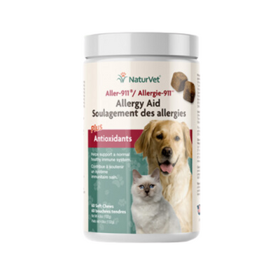 NaturVet Aller-911 Allergy Aid Plus Antioxidants for Dogs & Cats