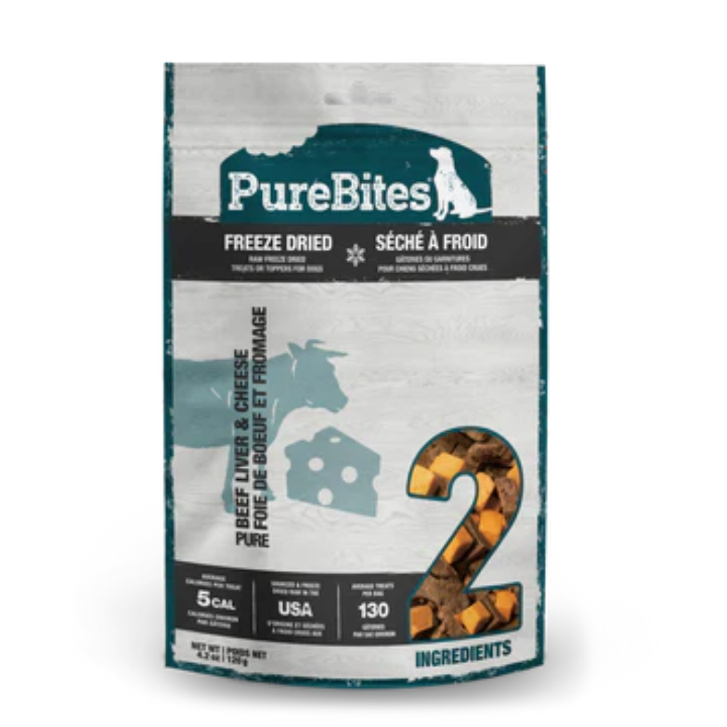 PureBites Freeze Dried Beef Liver & Cheese Dog Treats