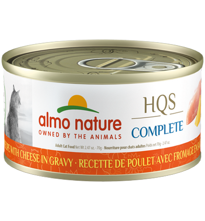 Almo Nature HQS Complete - Chicken Recipe with Cheese in gravy Cat Can