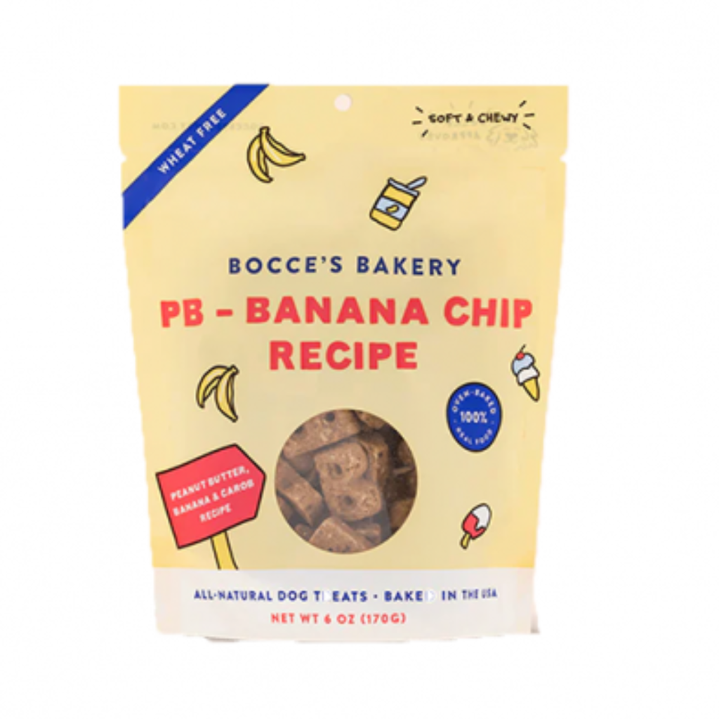 Bocce's Bakery Peanut Butter Banana Chip Recipe Dog Treats