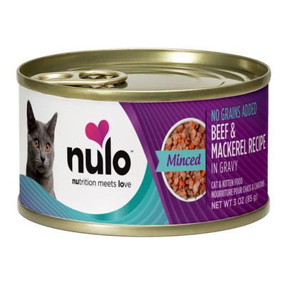 Nulo Minced Beef & Mackerel Recipe In Gravy Cat Can