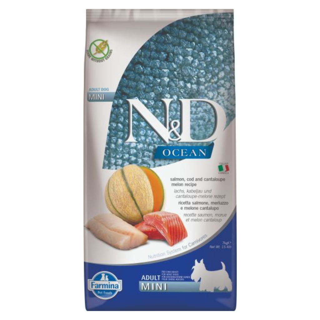 Farmina N&D Ocean Salmon, Cod & Cantalupe Melon Adult Mini Dog Food