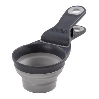 Dexas Collapsible Collapsible Animal Cup KlipScoop, Dexas 3 In 1 Gray