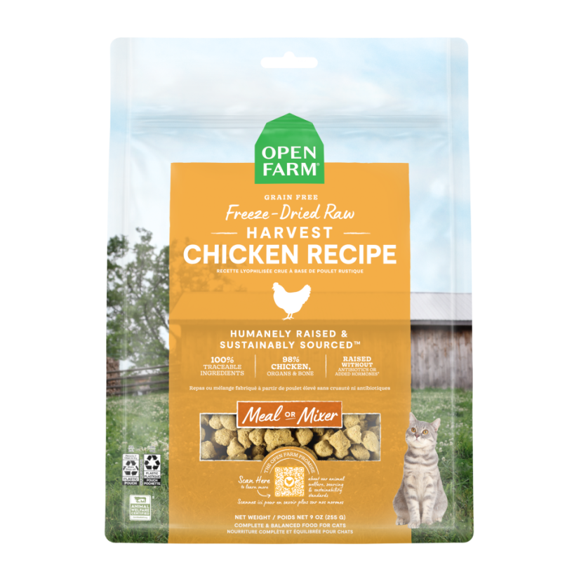 Open Farm Harvest Chicken Freeze-Dried Raw Morsels Freeze-Dried Cat Food