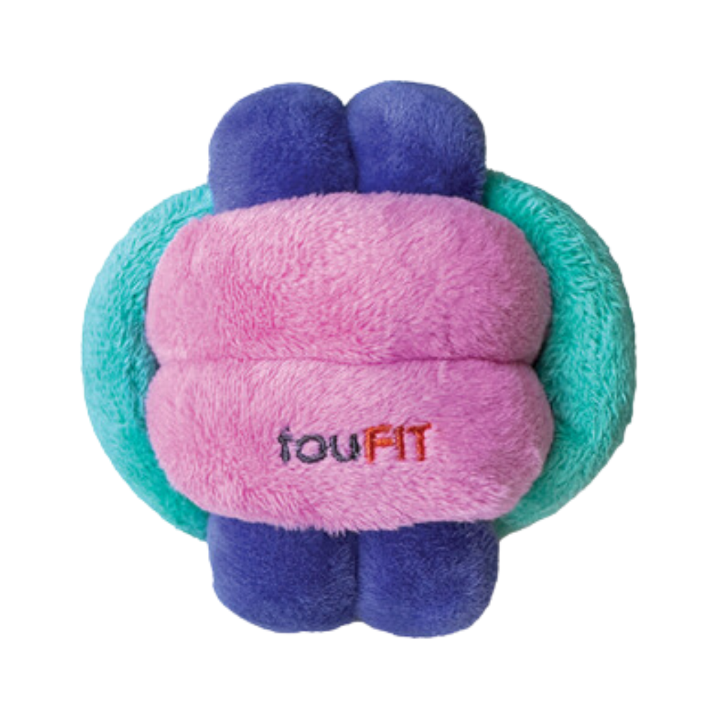 foufouBRANDS fouFIT Hide 'n Seek Knotted Snuffle Ball Pink, Green & Purple Small Dog Toy