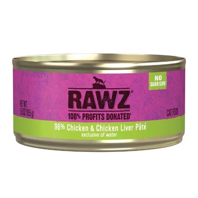 RAWZ 96% Chicken & Chicken Liver Pate Cat Can