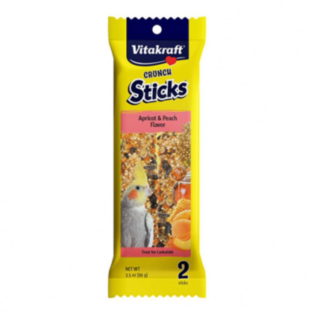 Vitakraft Crunch Sticks Apricot & Peach Flavor Cockatiel Treat